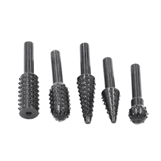 5Pcs 1/4inch Rotating Handle Files Rasp Burrs Wood Work Grinding Carpentry Tool