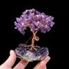 55KF Crystal Money Tree with Amethysts Cluster Base for Home Office Desktop Decors