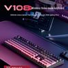 QianXingZhe V108 Silent Bluetooth Keyboard for Girls: Mechanical Feel, Three Modes for Office, Gaming, and Esports.