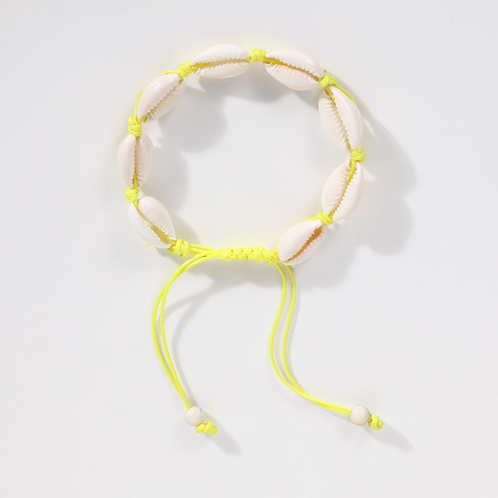 Woven Seashell & Colorful Seed Bead Bracelet/Anklet - Bohemian Beach Style