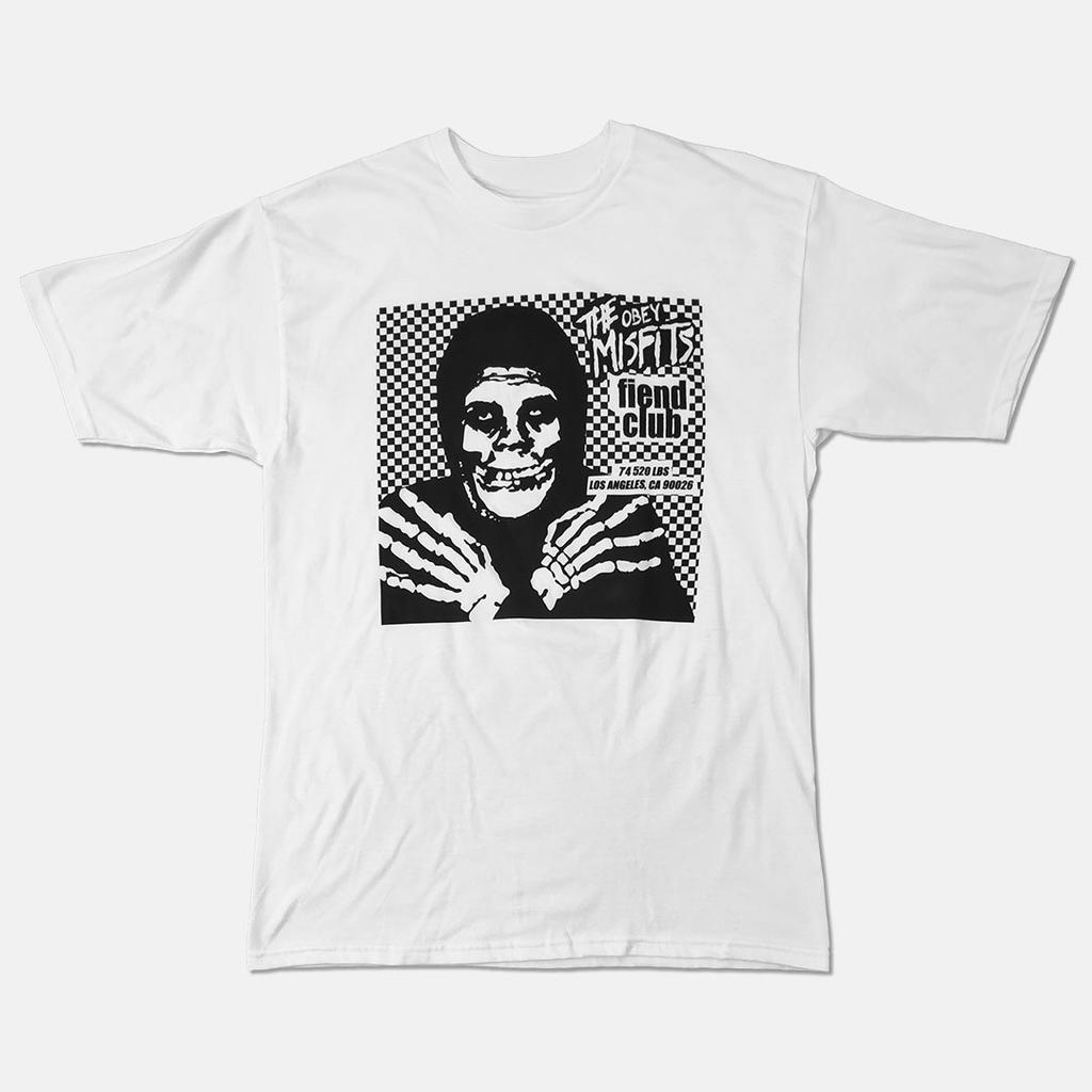 Misfits Fiend Club Tee Short Sleeve T-Shirt Couple with The Same Trendy Couple Outfit Breathable Sweat-absorbing Versatile