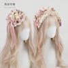Pink Lolita Ballet Hair Accessories Original Handmade Top Hat Hairpin Necklace Hand Sleeves