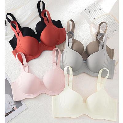 Women's Push-Up Bra Seamless Wireless Brassiere Solid Color Underwear Everyday T-shirt Bras Sexy Ladies Lingerie