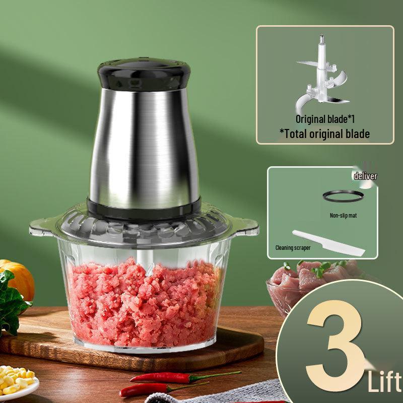 Stainless Steel Multi-Functional Meat & Food Grinder with Vegetable Cutter and High Power