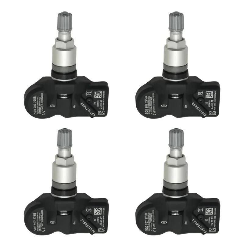 TPMS 4PCS/1PC Tire Pressure Sensor 5Q0907275B 433MHz For Volksagen Passat B8 VW Tiguan 2015 2016 2017 2018-2020