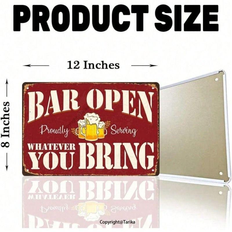 Metal Wall Art 8x12 Inch Retro Poster for Bar Home Decor Gift