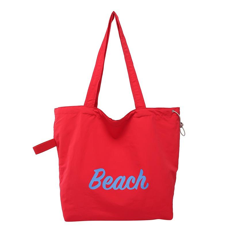 Spring and Summer Casual Simple Large-capacity Fashion Commuter Tote Bag Female Students Class Lightweight Versatile Shoulder Cloth Bag