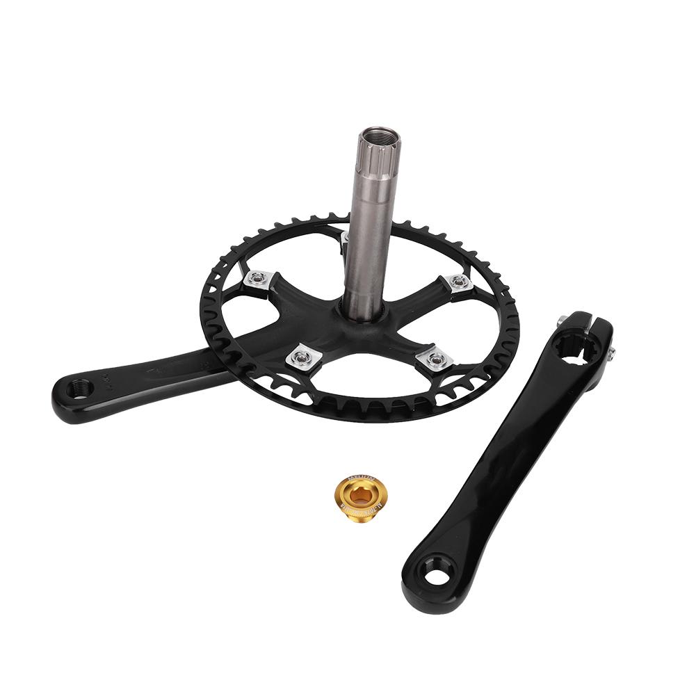 Aluminium Alloy Bicycle Single Speed Hollow Integration Crankset Conversion Crank Bike Accessory47T
