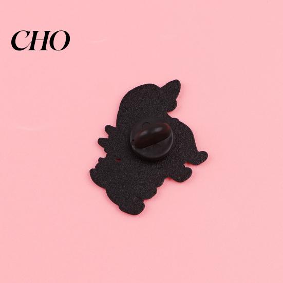 Women Brooch Decorative Enamel Dachshund Design Zinc Alloy Lapel Pin Sweater Dress Suit Badge Versatile Outfit Accessory