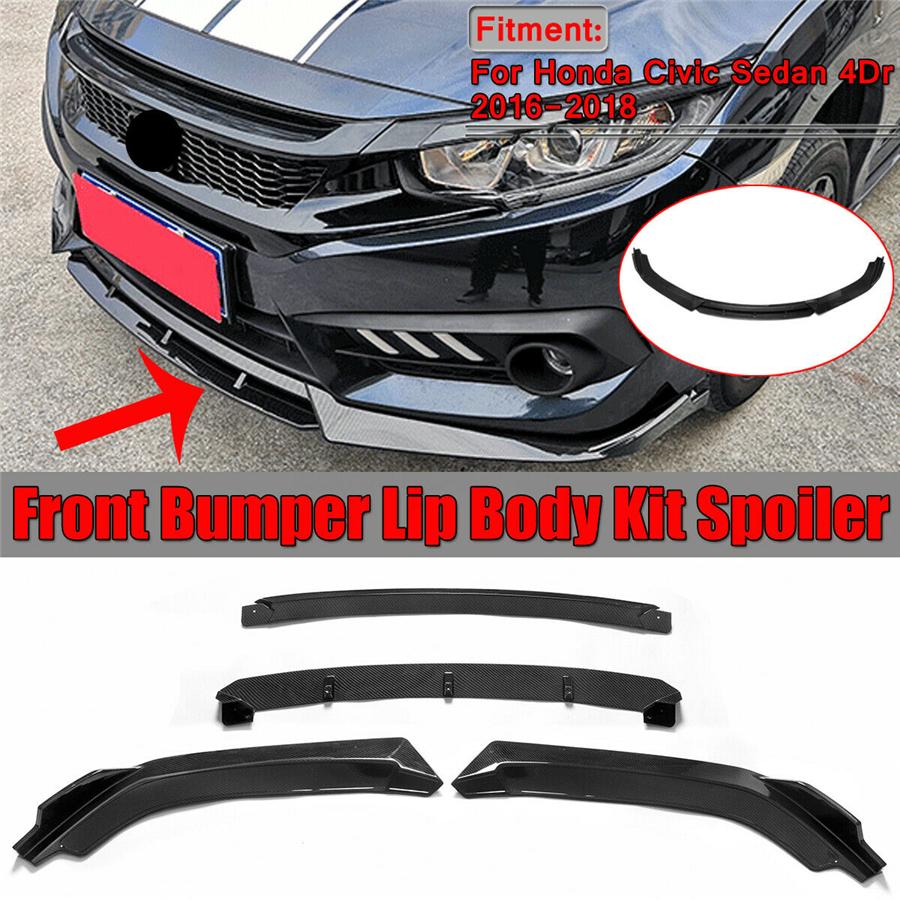Frontstoßstangenlippe Bodykit Spoiler für Honda Civic Limousine 4-türig 2016-2018