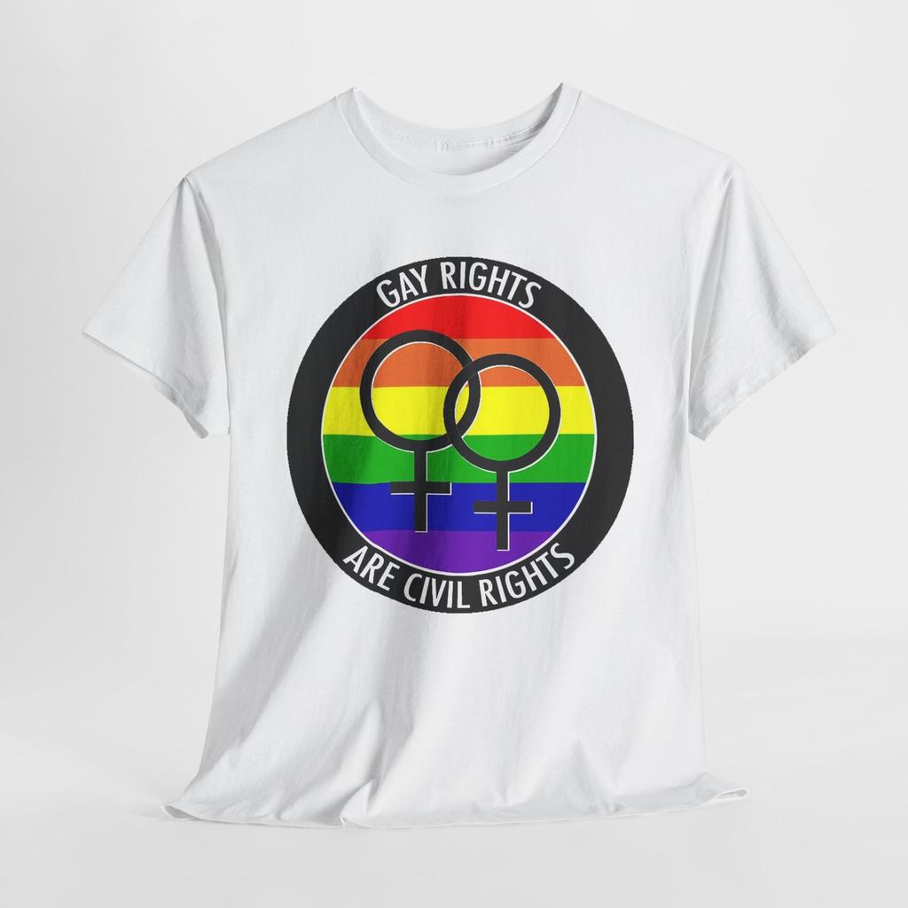 Gay Rights are Civil Rights. LGBTQ+ Rights Pride Rainbow T-Shirt Mens Womens Tees Top, Equality