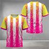 round-neck striped short-sleeved shirt for summer 2026, breathable and quick-drying sports short-sleeved shirt