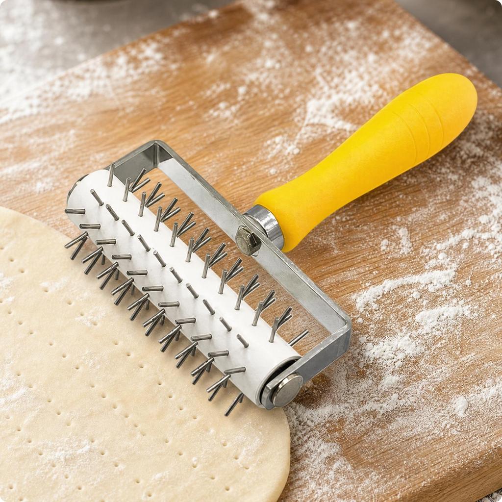Rotating Pastry Tool with Rubber Handle Versatile Handheld Roller
