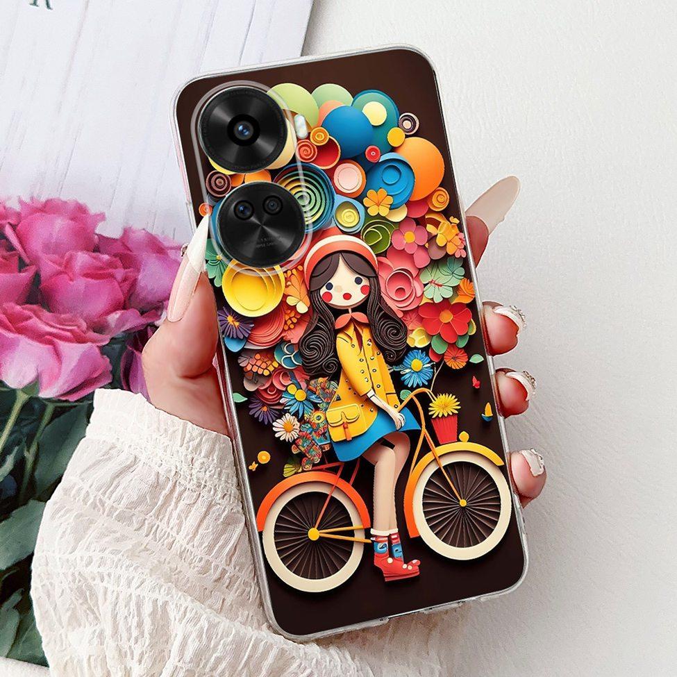 For Huawei Nova 11 SE BON-AL00 Case For Huawei Nova 12 SE Cover BNE-LX1 Luxury Butterfly Love Fashion Flowers Cool Lion Painted