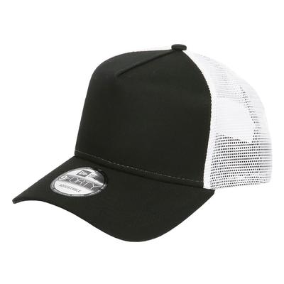New Era 9FORTY Mesh Solid NewEra Baseball Cap with 99HeadwearShop One Size Fits All Men's Cap, Color, NE205, Sticker, Black/White Mesh, [Used]