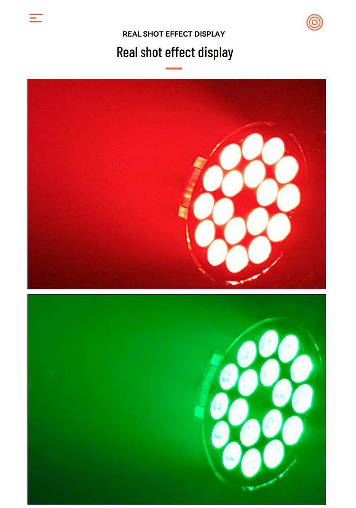 DMX512 18-LED Stage Par Light Bar - Full Color Strobe for Party Atmosphere