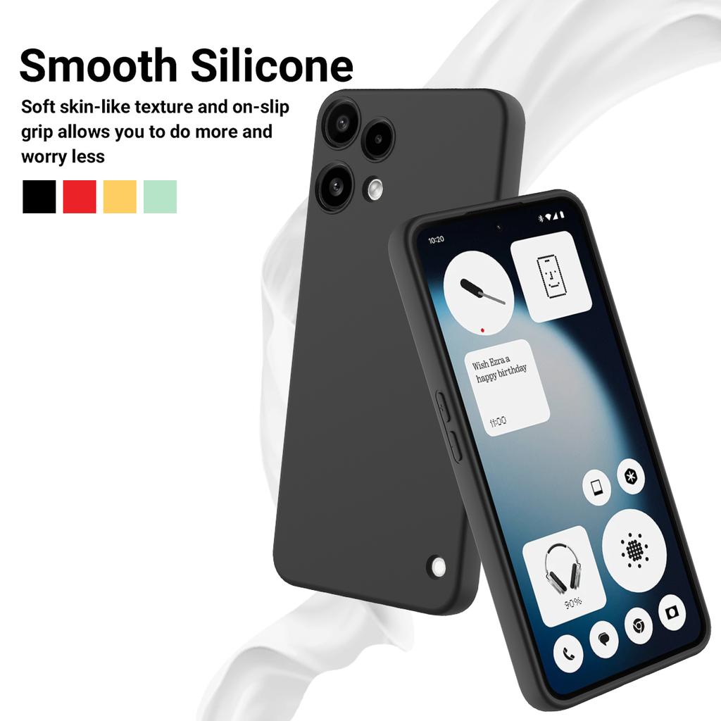 For Nothing Phone (3a) Lite 5G Liquid Silicone Case Phone Back Cover with Hand Strap