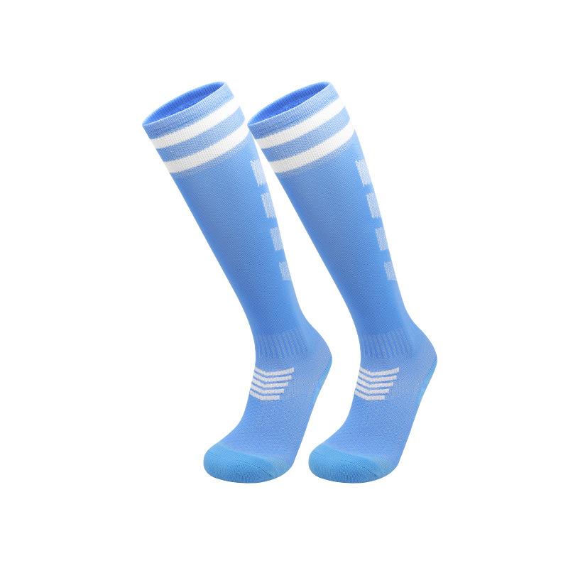 2026 Echte Kampf-Langrohr-Fußballsocken Professionell für Erwachsene, Kinder, ältere Kinder Frottee-Boden Beinschoner Atmungsaktive Sportsocken