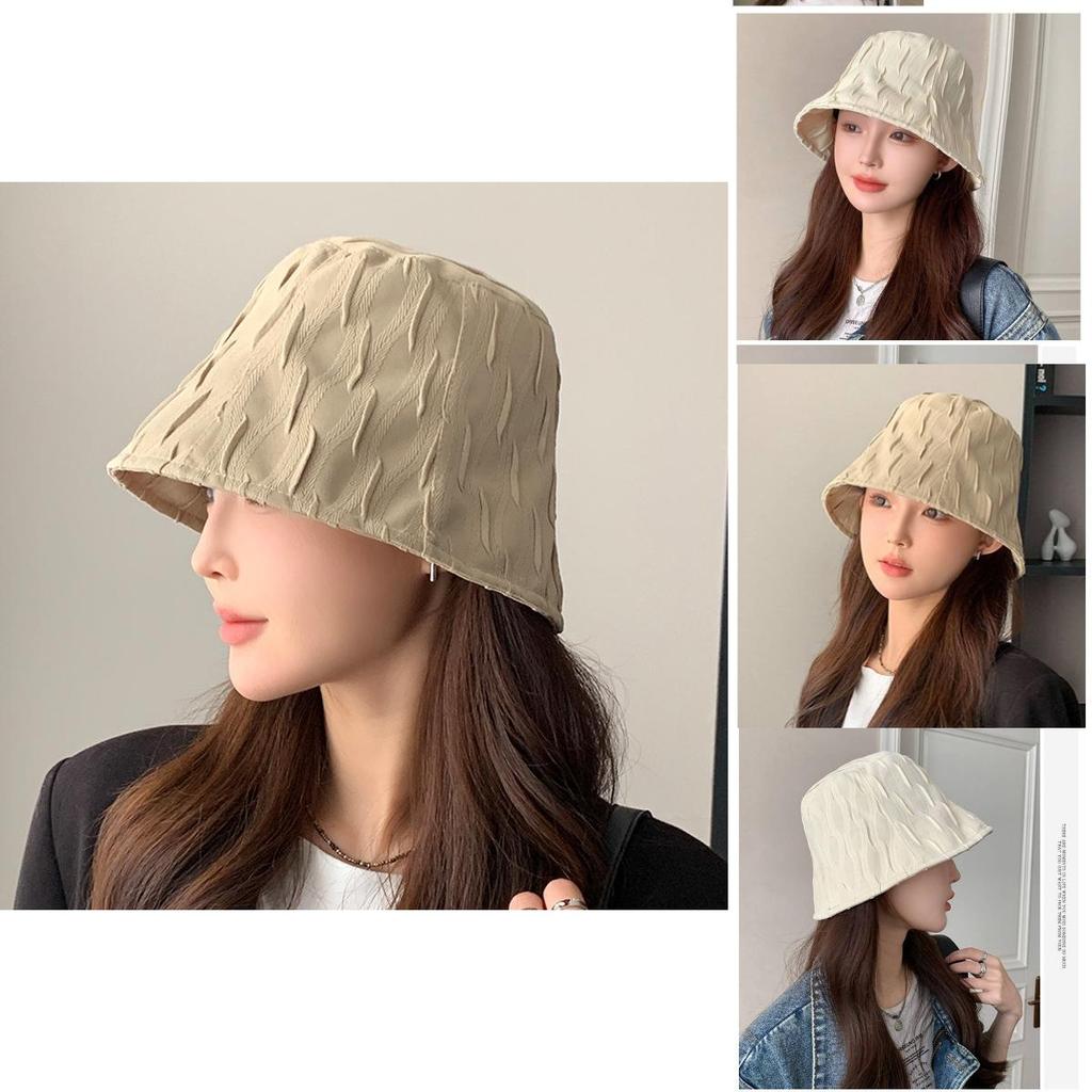 Cotton Pleated Bucket Hat For Fall Winter Fashion Women
