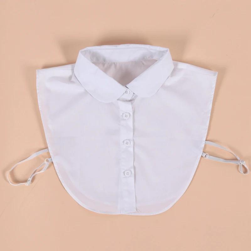 Detachable Cotton Lapel Shirt Fake Collar Solid Color False Blouse Neckwear Vintage Lace Lapel Blouse Top Clothing Accessories