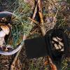 Foldable Mushroom Bag with Adjustable Strap External Storage Pouch for Outdoor Mushroom Collecting Fruit Picking