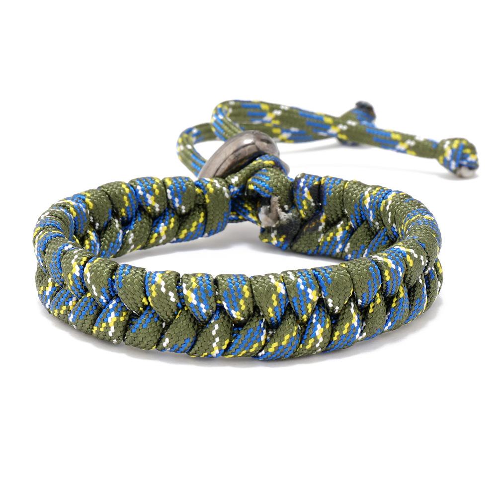 New Fashion 7 Colors Men Paracord Bracelet For Men Handmade Braided Wrap Braslet Outdoor Rescue Survival Braclet Adjustable