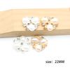 New 5 Pieces of 22mm Rhinestone Pearl Alloy Flat Bottom Buckles, DIY Hair Accessories, Hair Clips, Hole Shoes, Clothing Decorati