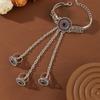 Vintage Geometric Hand Jewelry With Rhinestone Embellishments For Women