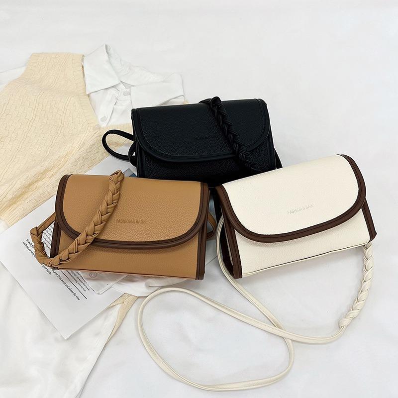 Women's small backpack autumn solid color shoulder bag fashion trend versatile texture messenger small square bag