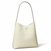 Tory Burch Robinson Brand Logo Leather Hobo Bag Shoulder Bag Medium Women's Cream White 174324-704