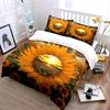 Sunflowers and sunset scenery. Bedding sets Duvet cover sets Duvet covers Pillowcases(1 * Duvet Cover 2 * Pillowcases without duvet insert)