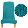 Cover For Chair Narrow Backrest Velvet Plush Thick Turquoise