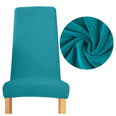 Cover For Chair Narrow Backrest Velvet Plush Thick Turquoise