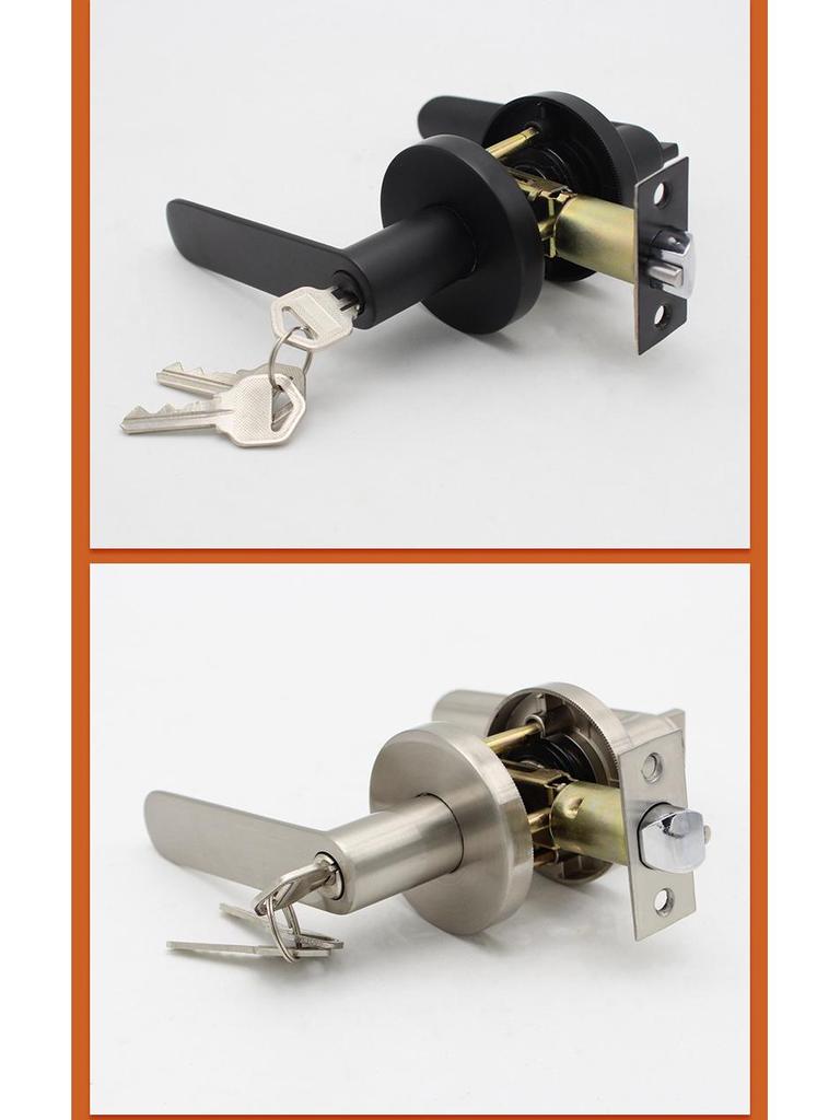 Zinc Alloy American Style Privacy Handle Lock for Bathroom, Restroom, or Storage Room