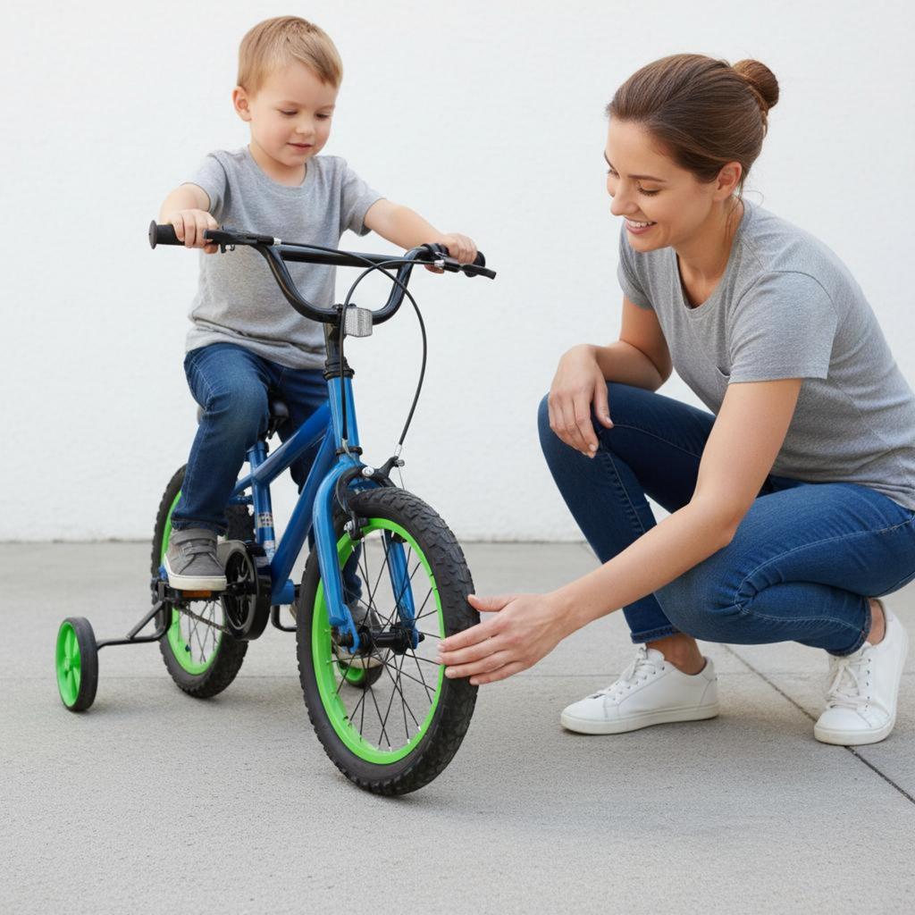 Kids Bike Training Wheels Wear-Resistant Children's Two-Wheeler Side Wheels Slip-resistantSlip Quiet Experience for Beginners