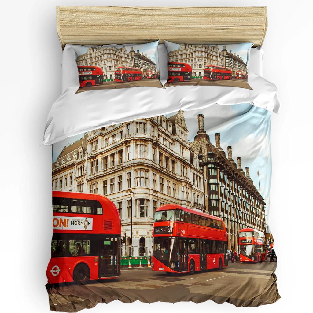 London Bedding Set Famous Telephone Booth and the Big Ben I 3pcs Duvet Cover Set Bed Set Quilt Cover Pillow Case Comforter Cover