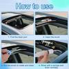 Car Sunroof Drain Cleaning Tool, Extra Long Flexible Wire Cleaner Unclogger With Straight Brush Syringe Leather Hose & Sponge For Auto Sun Roof Cover