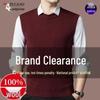 Men's Wool Winter Sweater Vest - Sleeveless, Round Neck, Warm Knit for Middle-aged and Elderly