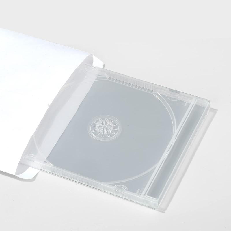 5 Stück Doppelscheiben Slim CD/DVD Aufbewahrungskoffer Hergestellt aus recycelbarem PP-Material Leicht Tragbar Organizer Transparenter Koffer
