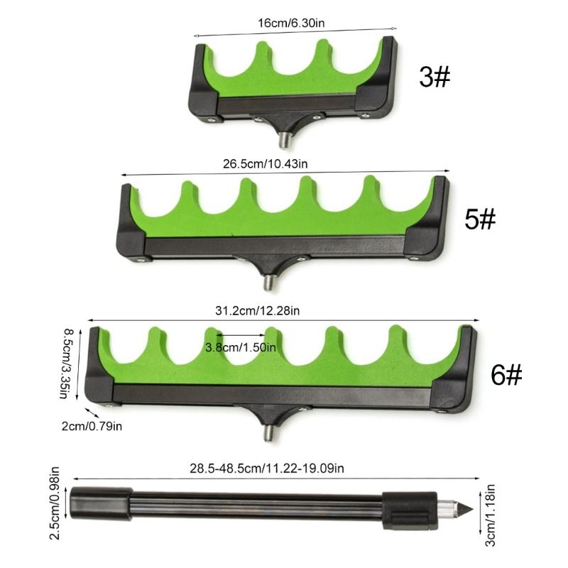 Multi Holes Fishing Rod Holder Bracket with Bandstick Ground Plug Holder Fishing Rod Rest Head Bracket  Easy To Install