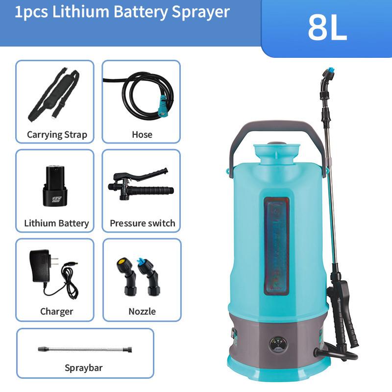 Dispensador de Pesticida para Desinfecção Recarregável por Bateria 5L/8L/10L/16L/20L Pulverizador de Irrigação Agrícola para Jardim Pulverizador de Ampla Cobertura e Longa Autonomia