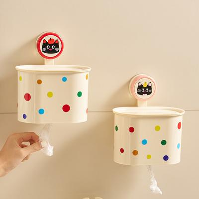 Suction Cup Cling Film Cover Storage BoxKitchen Wall-mounted Disposable Storage Box Dust-proof Extraction Box