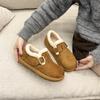 Fleece platform cotton shoes, new Korean version of versatile fashion Boken Doudou shoes in autumn 2025, fleece warm cotton shoes