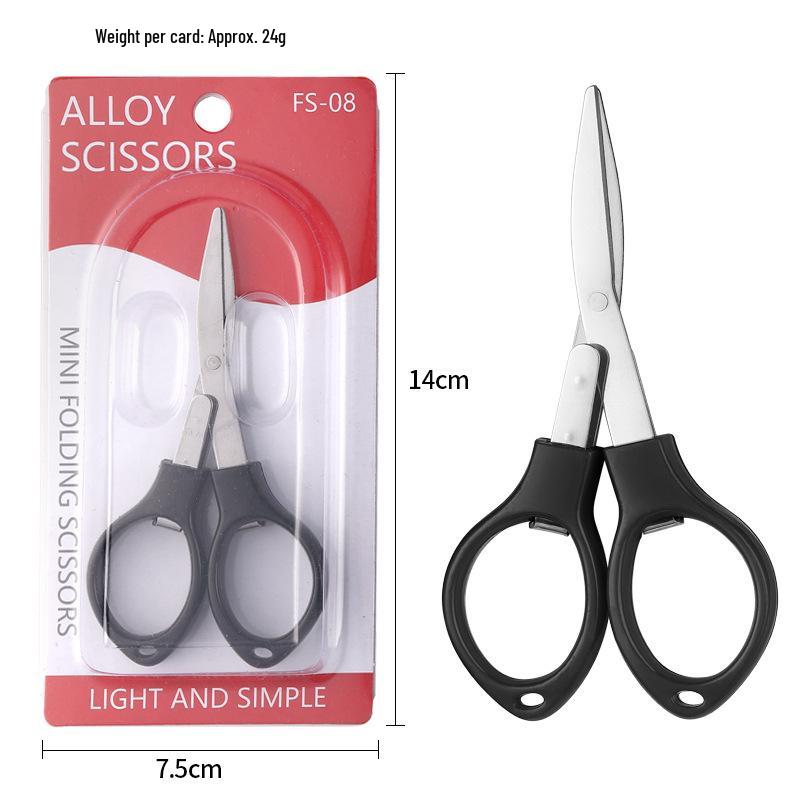 Multi-functional Folding Stainless Steel Scissors for DIY, Sewing, Paper Cutting, and Office Use