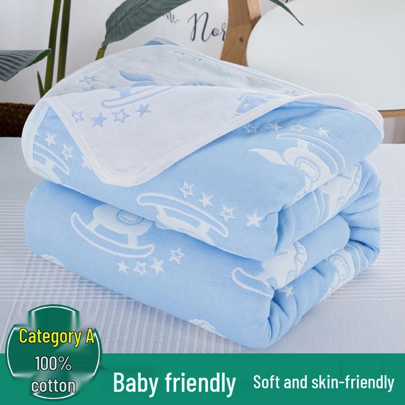 Six-Layer Pure Cotton Gauze Blanket for Summer – Baby Nap & Child's AC Cover, Gift