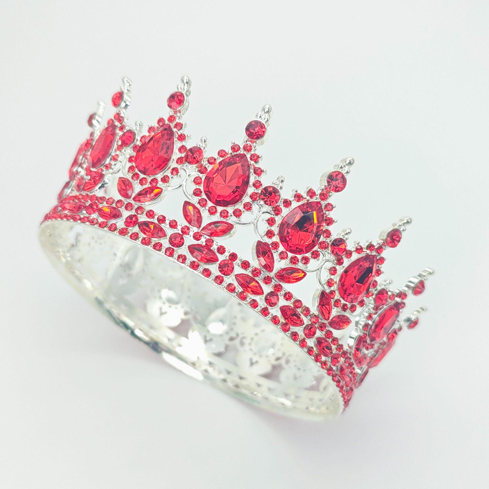 

Круглая корона невесты в стиле барокко, корона в форме капли воды с бриллиантами, винтажная королевская корона для показа