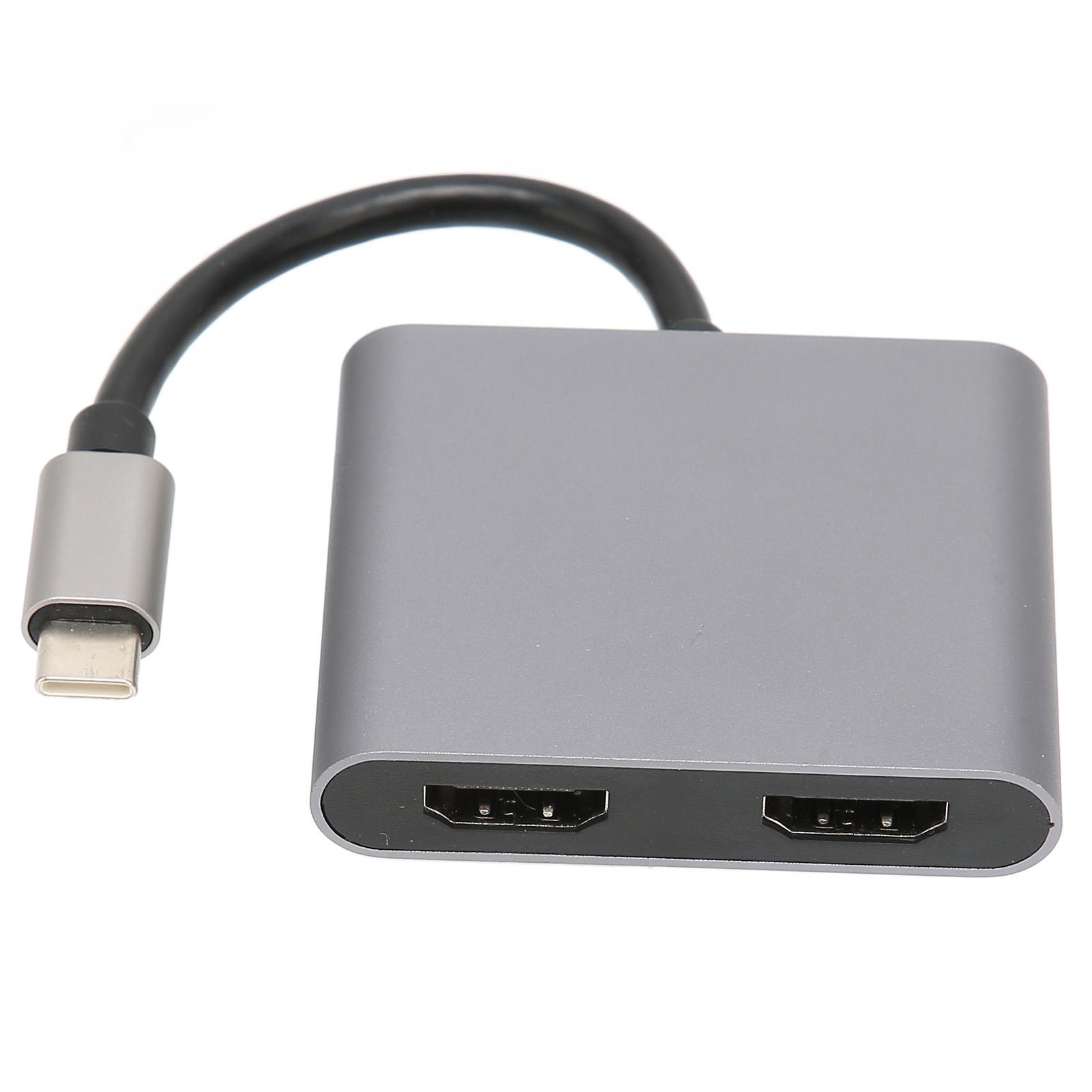 

Адаптер USB C на двойной мультимедийный интерфейс высокой четкости 4 в 1 4K 5 Гбит/с 60 Вт зарядная док-станция