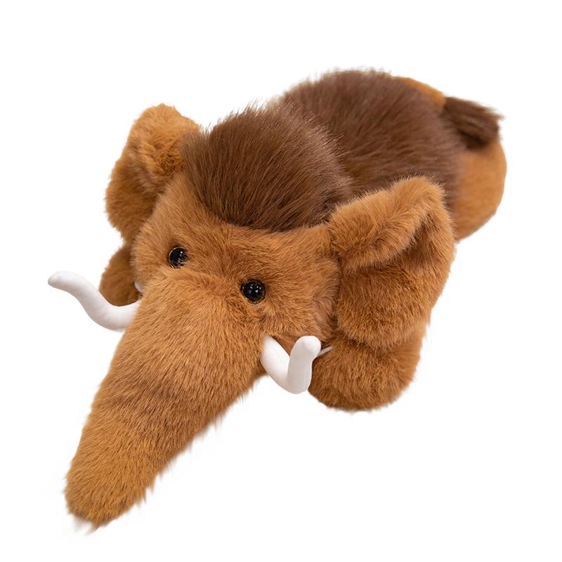 35/50CM Lovely Mammoth Plush Toys Stuffed Soft Animal Big Elephant Toy Kawaii Brown Mammoth Doll Birthday Gift