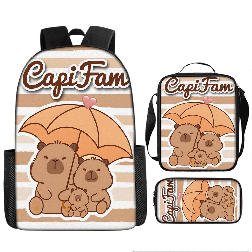 Pibara Trendy Backpack European and American Retro Schoolbag Third Grade Fourth Grade Bag