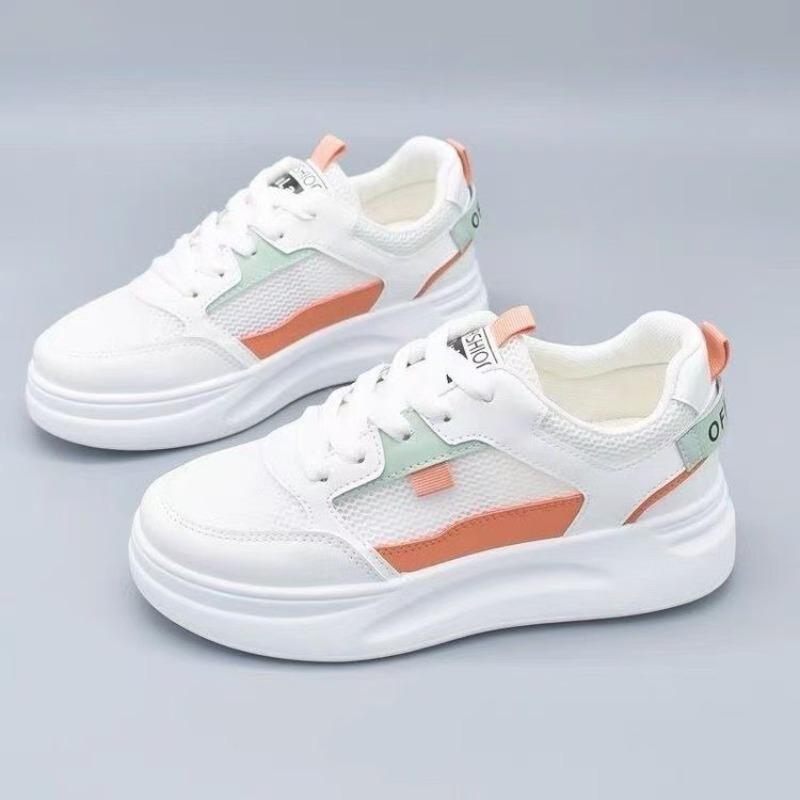 Comfortabele kleine witte schoenen dames mesh ademend lente en herfst nieuwe student veelzijdig enkele schoenen casual sport net schoenen